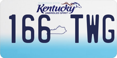 KY license plate 166TWG