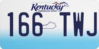 KY license plate 166TWJ