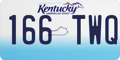KY license plate 166TWQ