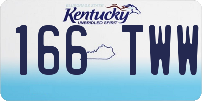 KY license plate 166TWW