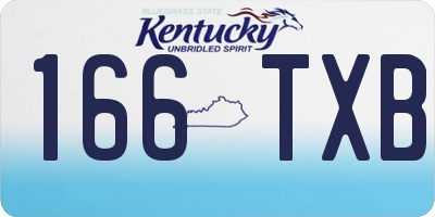 KY license plate 166TXB