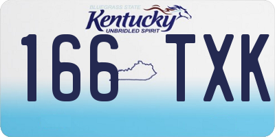 KY license plate 166TXK
