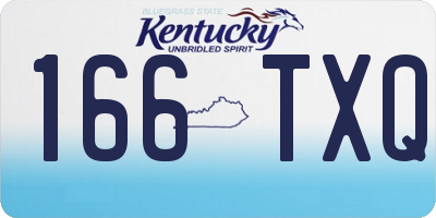 KY license plate 166TXQ