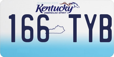 KY license plate 166TYB