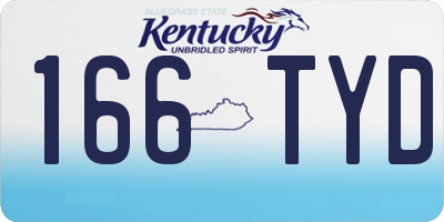 KY license plate 166TYD