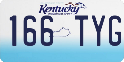 KY license plate 166TYG