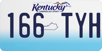 KY license plate 166TYH