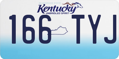 KY license plate 166TYJ