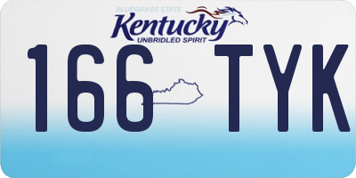 KY license plate 166TYK