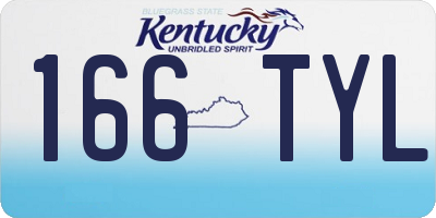 KY license plate 166TYL