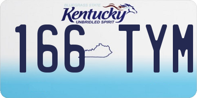 KY license plate 166TYM