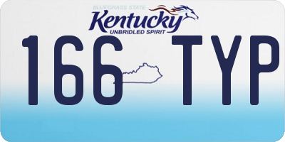 KY license plate 166TYP