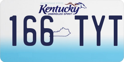 KY license plate 166TYT