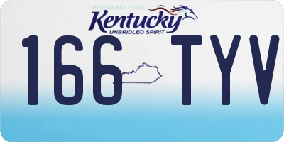 KY license plate 166TYV