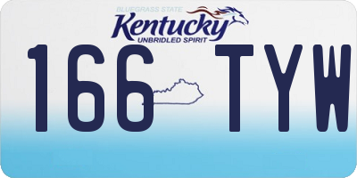 KY license plate 166TYW