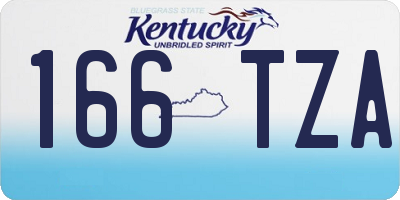 KY license plate 166TZA