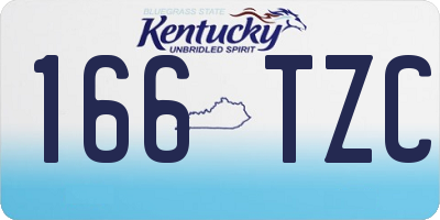 KY license plate 166TZC