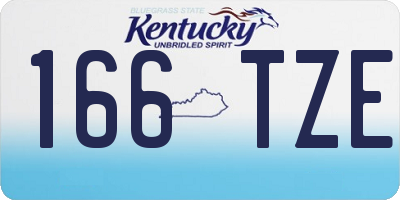 KY license plate 166TZE