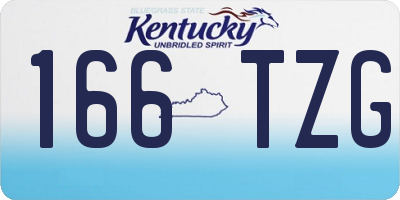 KY license plate 166TZG