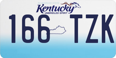 KY license plate 166TZK