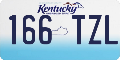KY license plate 166TZL