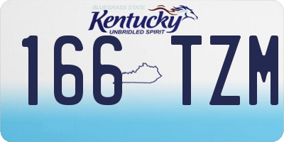 KY license plate 166TZM