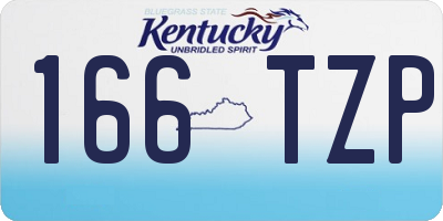 KY license plate 166TZP