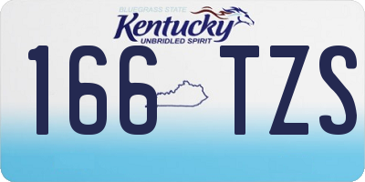KY license plate 166TZS