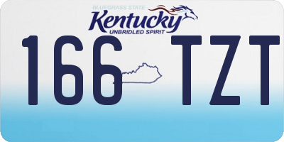 KY license plate 166TZT