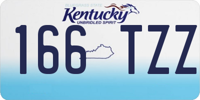 KY license plate 166TZZ