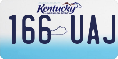 KY license plate 166UAJ
