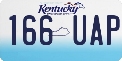 KY license plate 166UAP
