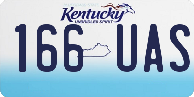 KY license plate 166UAS