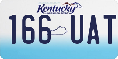 KY license plate 166UAT