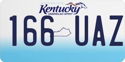 KY license plate 166UAZ