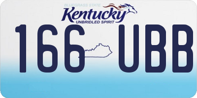 KY license plate 166UBB