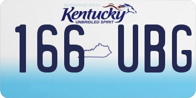 KY license plate 166UBG