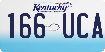 KY license plate 166UCA