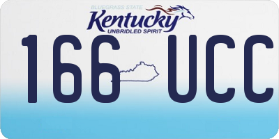 KY license plate 166UCC