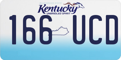 KY license plate 166UCD