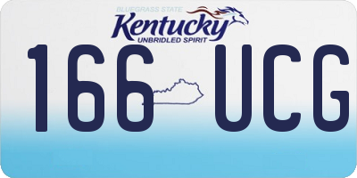 KY license plate 166UCG
