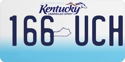 KY license plate 166UCH
