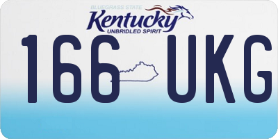 KY license plate 166UKG