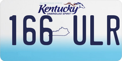 KY license plate 166ULR