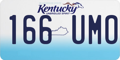 KY license plate 166UMO