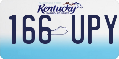 KY license plate 166UPY