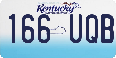 KY license plate 166UQB