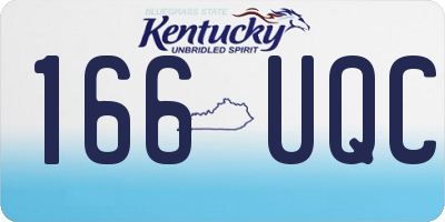 KY license plate 166UQC