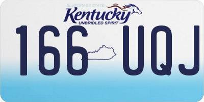 KY license plate 166UQJ