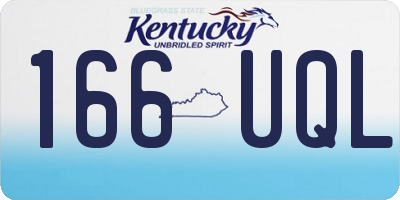 KY license plate 166UQL
